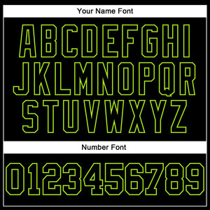 Custom Stitched Black Neon Green 3D Pattern Design Gradient Square Shape Sports Pullover Sweatshirt Hoodie
