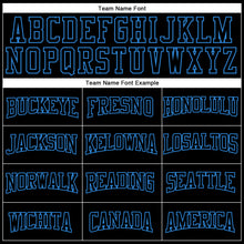 Load image into Gallery viewer, Custom Stitched Black Powder Blue 3D Pattern Design Gradient Square Shape Sports Pullover Sweatshirt Hoodie
