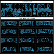 Load image into Gallery viewer, Custom Stitched Black Sky Blue 3D Pattern Design Gradient Square Shape Sports Pullover Sweatshirt Hoodie

