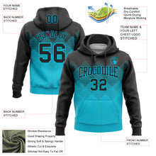 Load image into Gallery viewer, Custom Stitched Black Lakes Blue 3D Pattern Design Gradient Square Shape Sports Pullover Sweatshirt Hoodie
