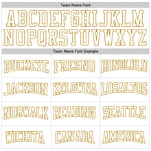 Load image into Gallery viewer, Custom Stitched White Old Gold 3D Pattern Design Gradient Square Shape Sports Pullover Sweatshirt Hoodie
