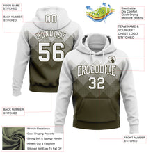 Load image into Gallery viewer, Custom Stitched White Olive 3D Pattern Design Gradient Square Shape Sports Pullover Sweatshirt Hoodie
