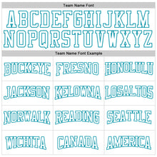 Load image into Gallery viewer, Custom Stitched White Teal 3D Pattern Design Gradient Square Shape Sports Pullover Sweatshirt Hoodie
