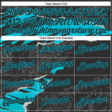 Load image into Gallery viewer, Custom Stitched Black Lakes Blue 3D Pattern Design Torn Paper Style Sports Pullover Sweatshirt Hoodie
