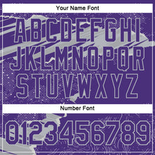 Load image into Gallery viewer, Custom Stitched Purple Gray 3D Pattern Design Torn Paper Style Sports Pullover Sweatshirt Hoodie
