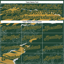 Load image into Gallery viewer, Custom Stitched Green Old Gold 3D Pattern Design Torn Paper Style Sports Pullover Sweatshirt Hoodie
