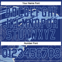Load image into Gallery viewer, Custom Stitched Royal Light Blue 3D Pattern Design Torn Paper Style Sports Pullover Sweatshirt Hoodie
