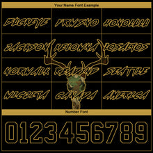 Load image into Gallery viewer, Custom Stitched Black Cmao-Old Gold 3D Deer Hunting Sports Pullover Sweatshirt Hoodie
