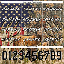 Load image into Gallery viewer, Custom Camo Black-White 3D American Flag And Deer Hunting Sports Pullover Sweatshirt Hoodie

