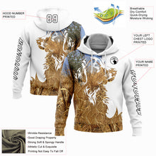 Load image into Gallery viewer, Custom White Black 3D Dog Hunting Sports Pullover Sweatshirt Hoodie
