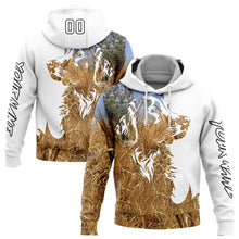 Load image into Gallery viewer, Custom White Black 3D Dog Hunting Sports Pullover Sweatshirt Hoodie
