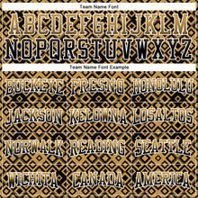 Load image into Gallery viewer, Custom Stitched Old Gold Black-White 3D Pattern Design Geometric Gradient Square Shapes Sports Pullover Sweatshirt Hoodie
