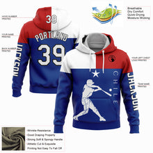 Load image into Gallery viewer, Custom Royal Red-Black 3D Chile Chilean Flag Sports Pullover Sweatshirt Hoodie
