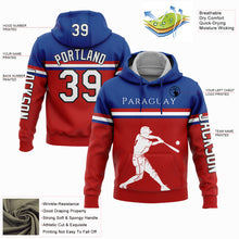 Load image into Gallery viewer, Custom Red Royal-Black 3D Paraguay Paraguayan Flag Sports Pullover Sweatshirt Hoodie
