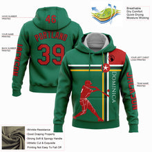Load image into Gallery viewer, Custom Kelly Green Red Gold-Black 3D Dominic Dominican Flag Sports Pullover Sweatshirt Hoodie
