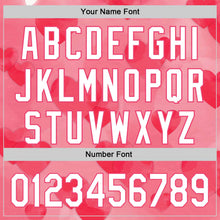 Load image into Gallery viewer, Custom Neon Pink White 3D Love Heart Valentine&#39;s Day Authentic Baseball Jersey
