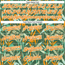 Load image into Gallery viewer, Custom Green Bay Orange-White 3D Hawaii Tropical Leaves And Flowers Authentic Baseball Jersey
