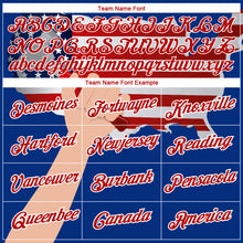 Load image into Gallery viewer, Custom Royal Red-White 3D Pattern Design American Flag Tool Hammer Labor Day Performance T-Shirt
