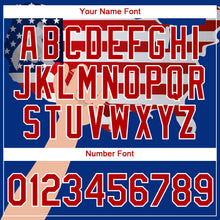 Load image into Gallery viewer, Custom Royal Red-White 3D Pattern Design American Flag Tool Hammer Labor Day Performance T-Shirt
