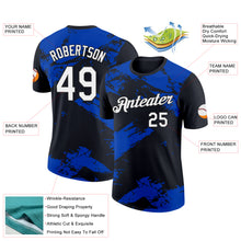 Load image into Gallery viewer, Custom Black White-Thunder Blue 3D Esports Performance T-Shirt
