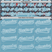 Load image into Gallery viewer, Custom Shadow Blue White 3D Pattern Design Father&#39;s Day Mustache Authentic Baseball Jersey
