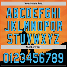 Load image into Gallery viewer, Custom Bay Orange Sky Blue-Black 3D Pattern Design Father&#39;s Day Family Love Authentic Baseball Jersey
