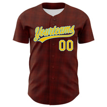 Load image into Gallery viewer, Custom Brown Yellow-Lakes Blue 3D Pattern Design Father&#39;s Day King Crown Authentic Baseball Jersey
