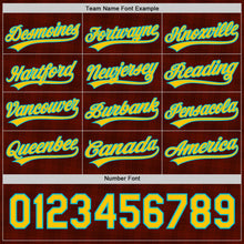 Load image into Gallery viewer, Custom Brown Yellow-Lakes Blue 3D Pattern Design Father&#39;s Day King Crown Authentic Baseball Jersey
