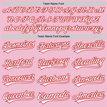 Load image into Gallery viewer, Custom Light Pink White-Red 3D Pattern Design Mother&#39;s Day Family Love Authentic Baseball Jersey
