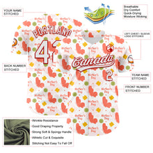 Load image into Gallery viewer, Custom White Red 3D Pattern Design Mother&#39;s Day Love Authentic Baseball Jersey
