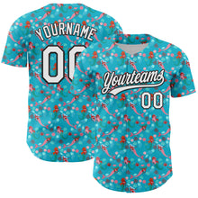 Load image into Gallery viewer, Custom Lakes Blue White-Black 3D Hawaii Ocean Creature Authentic Baseball Jersey
