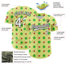 Load image into Gallery viewer, Custom Yellow White-Black 3D Hawaii Fruit Watermelon Authentic Baseball Jersey
