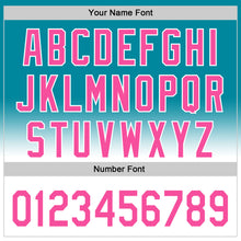 Load image into Gallery viewer, Custom Teal Pink-White 3D Pattern Design Gradient Mother&#39;s Day Family Love Authentic Baseball Jersey
