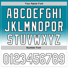 Load image into Gallery viewer, Custom Teal White-Black 3D Pattern Design Gradient Mother&#39;s Day Flower Authentic Baseball Jersey
