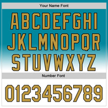 Load image into Gallery viewer, Custom Teal Old Gold-Black 3D Pattern Design Gradient Mother&#39;s Day Flower Authentic Baseball Jersey
