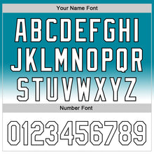 Load image into Gallery viewer, Custom Teal White-Black 3D Pattern Design Gradient Mother&#39;s Day Flower Authentic Baseball Jersey
