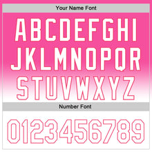 Load image into Gallery viewer, Custom Pink White-Neon Pink 3D Pattern Design Gradient Mother&#39;s Day Family Love Authentic Baseball Jersey
