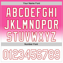 Load image into Gallery viewer, Custom Pink White-Red 3D Pattern Design Gradient Mother&#39;s Day Family Love Authentic Baseball Jersey
