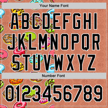 Load image into Gallery viewer, Custom Brown Black-White 3D Pattern Design Foodie Food Dessert Doughnut Authentic Baseball Jersey
