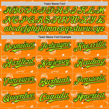 Load image into Gallery viewer, Custom Bay Orange Neon Green-Black 3D Pattern Design Foodie Fast Food Burger Authentic Baseball Jersey
