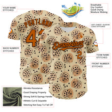 Load image into Gallery viewer, Custom Cream Texas Orange-Brown 3D Pattern Design Foodie Food Snack Chocolate Cookie Authentic Baseball Jersey
