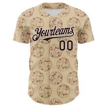 Load image into Gallery viewer, Custom City Cream Brown-White 3D Pattern Design Foodie Food Snack Chocolate Cookie Authentic Baseball Jersey
