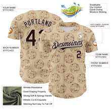 Load image into Gallery viewer, Custom City Cream Brown-White 3D Pattern Design Foodie Food Snack Chocolate Cookie Authentic Baseball Jersey
