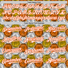 Load image into Gallery viewer, Custom Gold White-Orange 3D Pattern Design Foodie Food Fruit Orange Authentic Baseball Jersey

