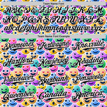 Load image into Gallery viewer, Custom White Black 3D Pattern Design Funny Cartoon Emoji Face Authentic Baseball Jersey
