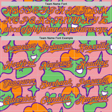 Load image into Gallery viewer, Custom Medium Pink Bay Orange-Purple 3D Pattern Design Funny Cartoon Kid Authentic Baseball Jersey
