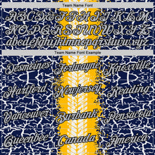 Load image into Gallery viewer, Custom Navy Light Gray Gold-Black 3D Esports Performance T-Shirt
