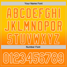 Load image into Gallery viewer, Custom Yellow Bay Orange-White 3D Pattern Design Father&#39;s Day Family Love Fade Authentic Baseball Jersey
