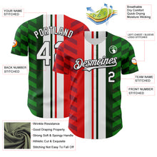 Load image into Gallery viewer, Custom White Red Green-Black 3D Mexico Authentic Baseball Jersey
