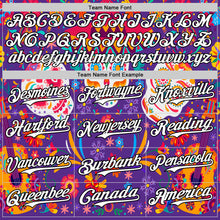 Load image into Gallery viewer, Custom Purple White-Black 3D Mexican Festival Flower Skull With Sombrero Cinco de Mayo Authentic Baseball Jersey
